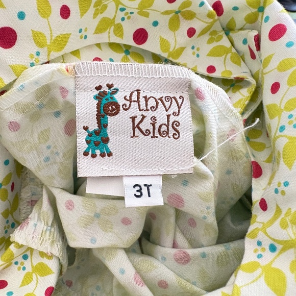 Anvy Kids one piece outfit; ruffles, ribbon bow, buttons; size 3T; NWT - Picture 5 of 8